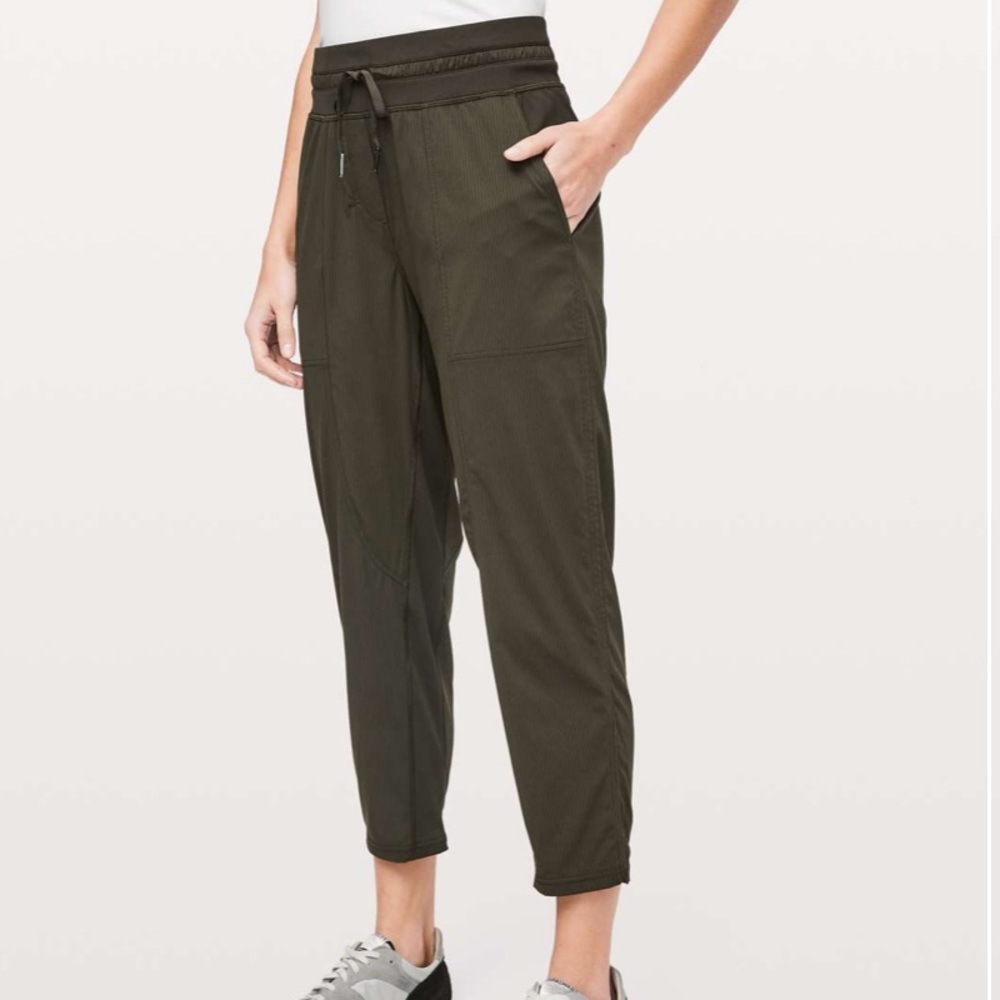 Lululemon Dance Studio Crop 25” Dark Olive Size 12